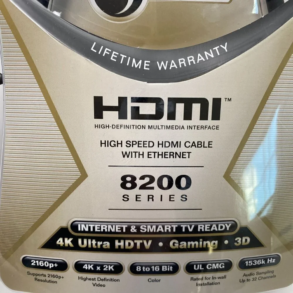 HDMI High Speed Cable with Ethernet 27 Gbps 8 FT 8200 Series NEW